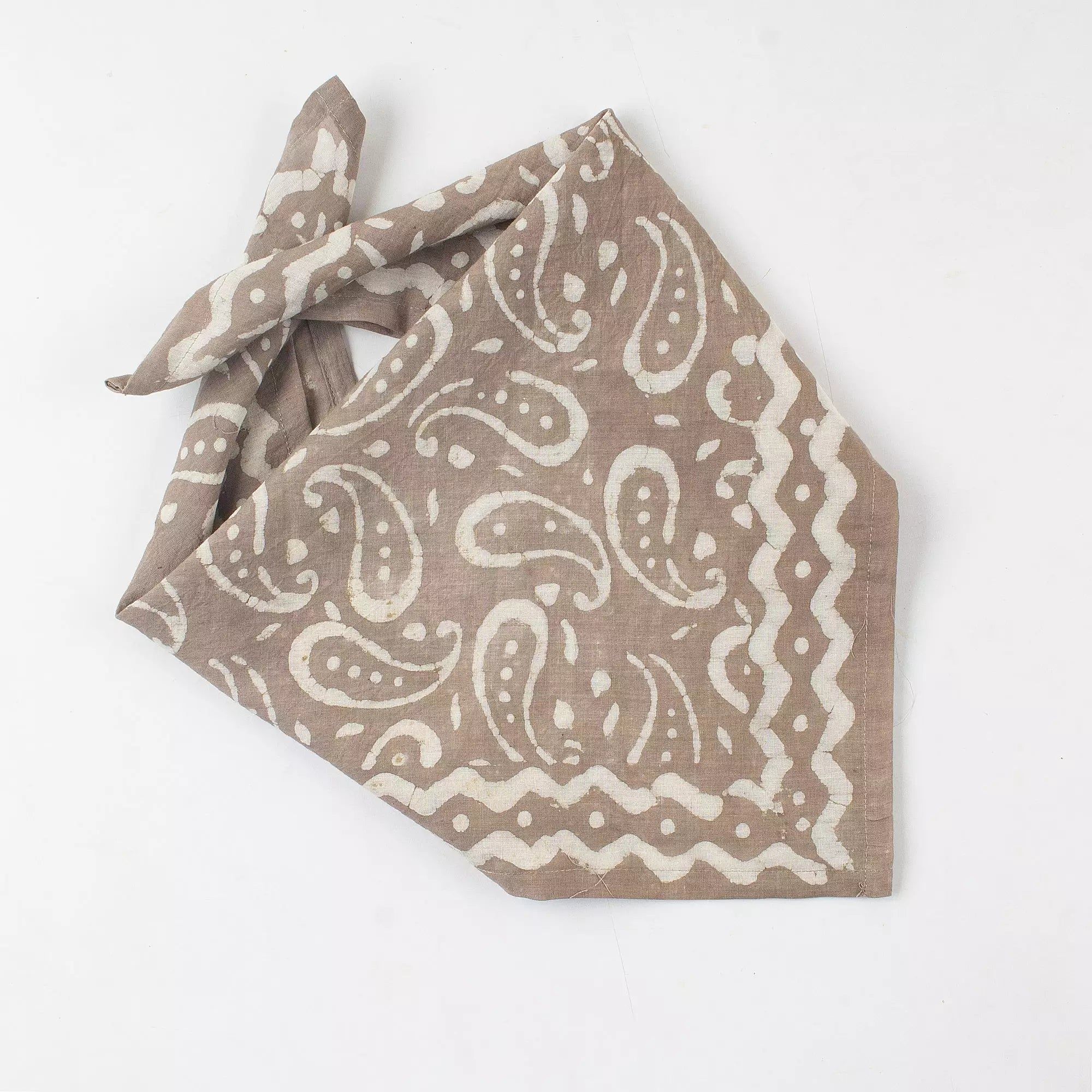 Paisley Hand Block Printed Cotton Head Bandana for Men 597